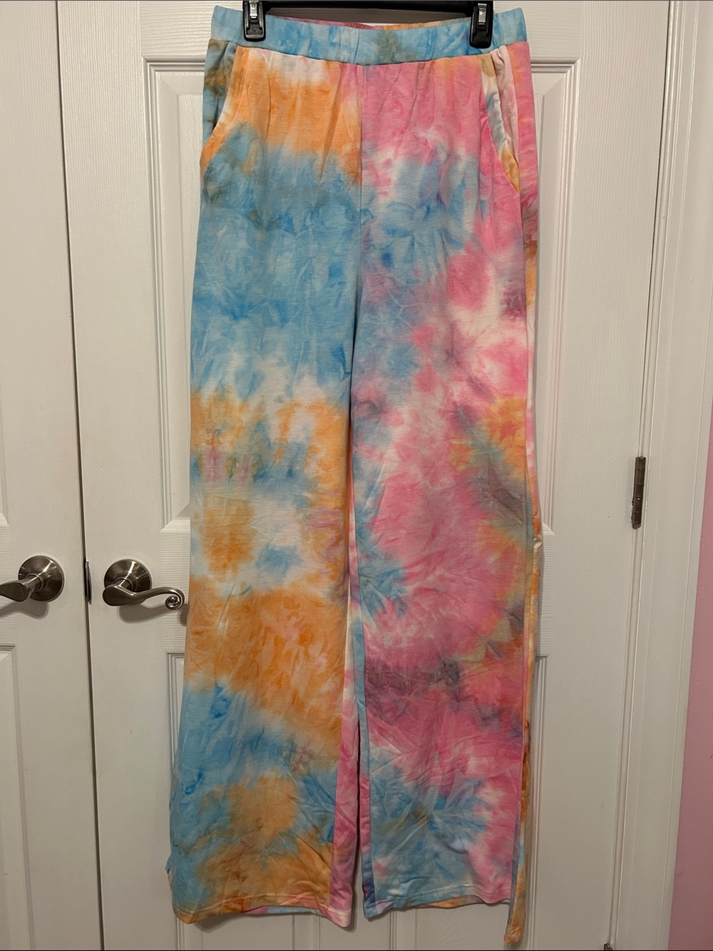 Tie-Dye Wide Leg Lounge Pants - Multicolor